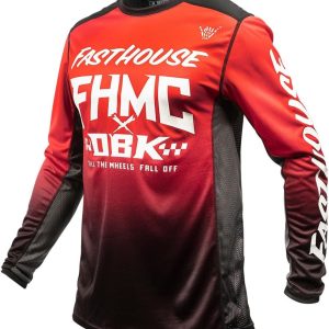 FASTHOUSE Boys Cycling Jerseys Red/Black Large-0