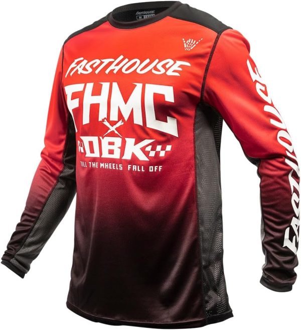 FASTHOUSE Boys Cycling Jerseys Red/Black Large-0