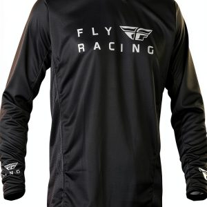 Fly Racing Boys Cycling Jersey Mesh Large Black-0