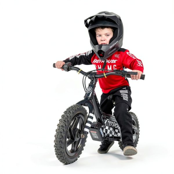 KidSport Boys Cycling Jersey Red Black Moisture Wicking Size-1