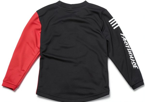 KidSport Boys Cycling Jersey Red Black Moisture Wicking Size-7
