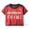 KidSport Boys Cycling Jersey Red Black Moisture Wicking Size-4