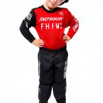KidSport Boys Cycling Jersey Red Black Moisture Wicking Size-0