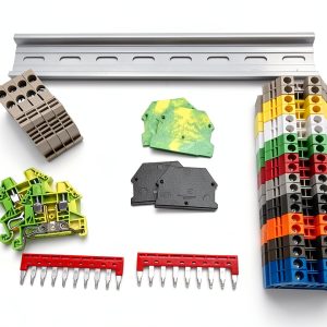 DIN Rail Terminal Blocks Kit Dinkle DK2.5N 20 pcs Aluminum Set-0