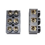 Meuey Lyot 500V 60A 3 Position Double Row Screw Terminal Block 2pcs-0