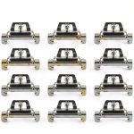 12PCS Silver Galvanized DIN Rail Mount Terminal Blocks End Stopper Screw Type Clamp DIN Rail Mount Terminal Blocks End Stopper Screw Type Clamp-0