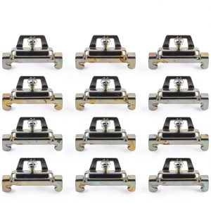 12PCS Silver Galvanized DIN Rail Mount Terminal Blocks End Stopper Screw Type Clamp DIN Rail Mount Terminal Blocks End Stopper Screw Type Clamp-0