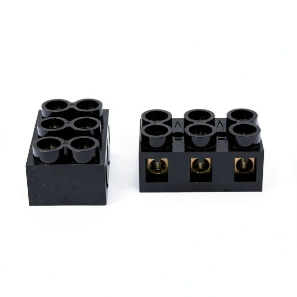 Meuey Lyot 500V 60A 3 Position Double Row Screw Terminal Block 2pcs-2