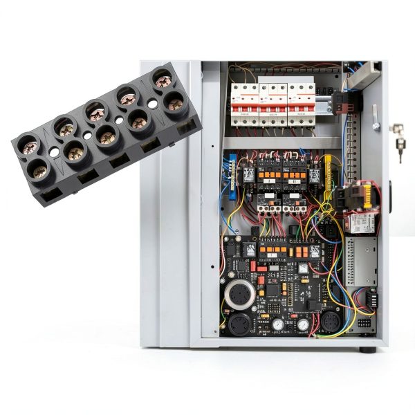 2PCS Dual Rows Terminal Block 500V 60A 5-Pos Screw Barrier by JAMHER-5