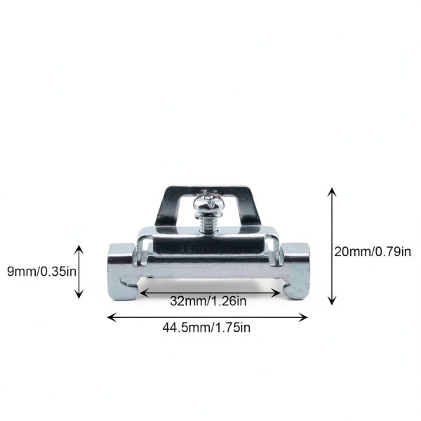 12PCS Silver Galvanized DIN Rail Mount Terminal Blocks End Stopper Screw Type Clamp DIN Rail Mount Terminal Blocks End Stopper Screw Type Clamp-4